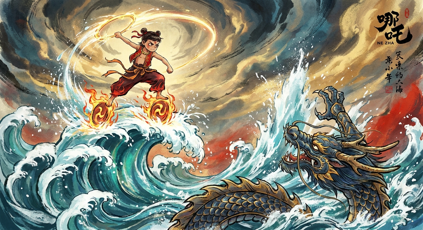 Ne Zha Conquers the Sea